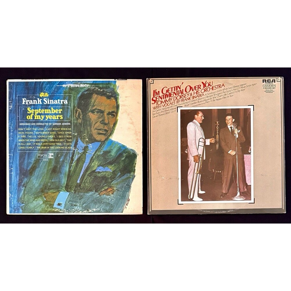 Frank Sinatra (2) Vinyl LP Records September Of My Years-Tommy Dorsey Orchestra
